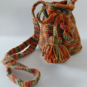 Handcrafted Multicolor Knit Mini Bag